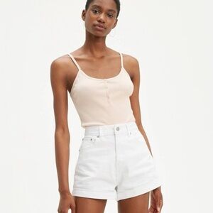 NWOT Levi's Women's High Waist White Shorts - Mom Shorts